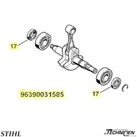 Stihl 96390031585 Bague d'Étanchéité (Oil Seal)
