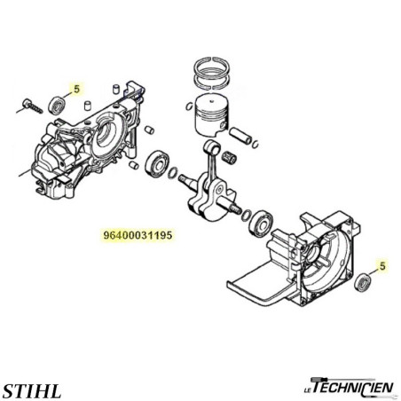 Stihl 96400031195 Sealing Ring (Oil Seal)